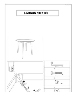 Signal Okrúhly jedálenský stôl LARSON