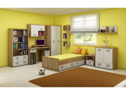 WIP Detská izba KITTY 1 Farba: craft zlatý / craft biely