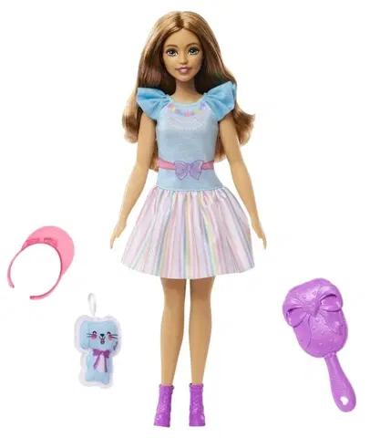 MATTEL - Barbie HLL18 Moja Prvá Barbie Bábika – Brunetka so zajačikom