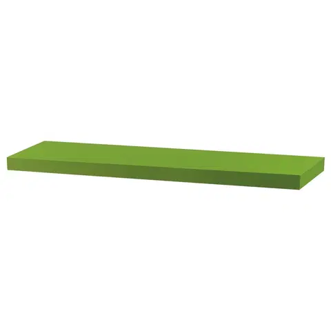 Nástenná polička zelený mat, 80 x 24 x 4 cm
