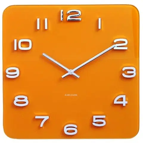 Karlsson 5641YE Designové nástenné hodiny, 35 cm
