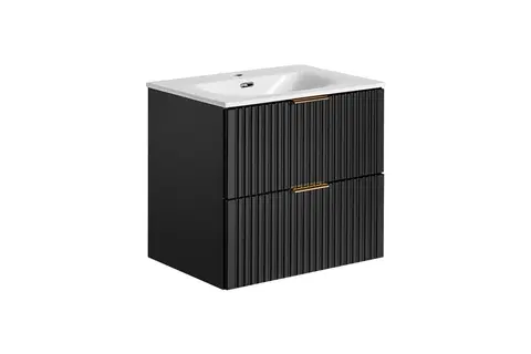 ArtCom Kúpeľňový komplet ADEL Black U60/1 s umývadlom