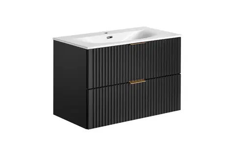 ArtCom Kúpeľňový komplet ADEL Black U80/1 s umývadlom
