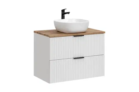ArtCom Kúpeľňová skrinka s umývadlom a doskou ADEL White DU80/1 | 80 cm