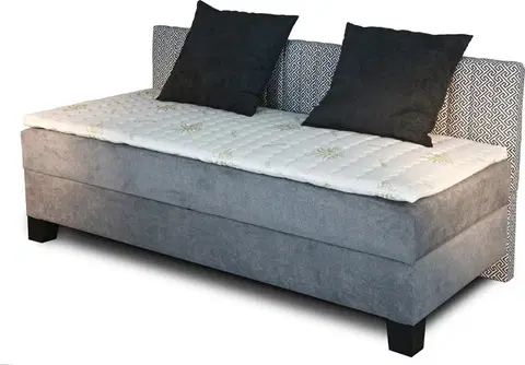 New Design  Čalúnená posteľ NOVO s dlhým čelom + topper Rozmer.: 90 x 200 cm