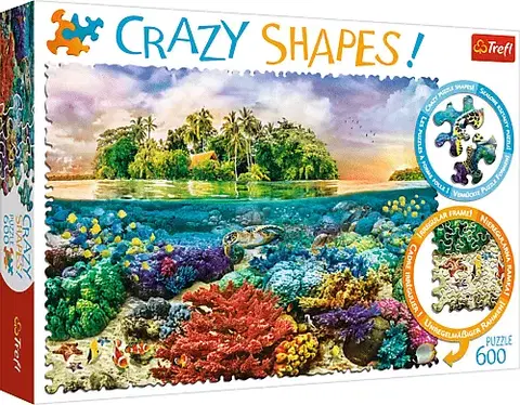 TREFL - Puzzle 600 Crazy Shapes - Tropický ostrov