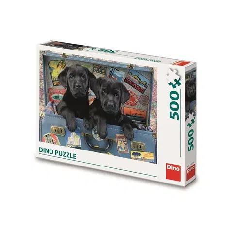 DINOTOYS - ŠTENIATKA V KUFRI 500 Puzzle