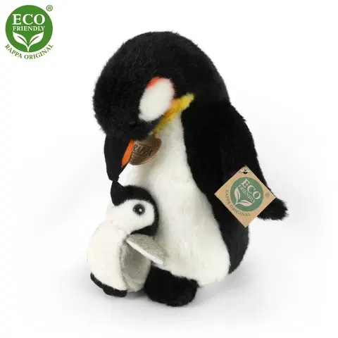 RAPPA - Plyšový tučniak s mláďaťom 22 cm ECO-FRIENDLY