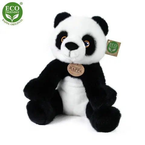 RAPPA - Plyšová panda sediaci 27 cm ECO-FRIENDLY