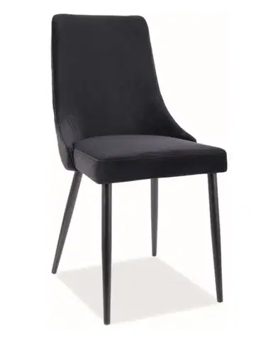 Signal Jedálenská stolička Piano B MATT VELVET Farba: Čierna / velvet 99