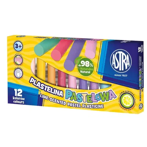 ASTRA - ASTRA pastelová plastelína s vôňou 12 farieb