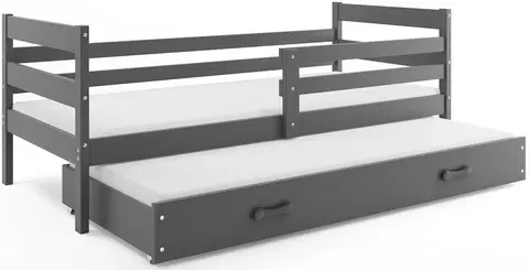 BMS Detská posteľ s prístelkou ERYK 2 | sivá Farba: Sivá / sivá, Rozmer.: 200 x 90 cm