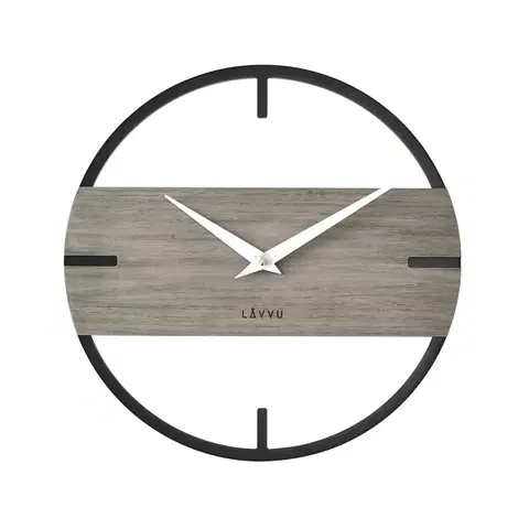 LAVVU Štýlové drevené hodiny LOFT u , pr. 35 cm
