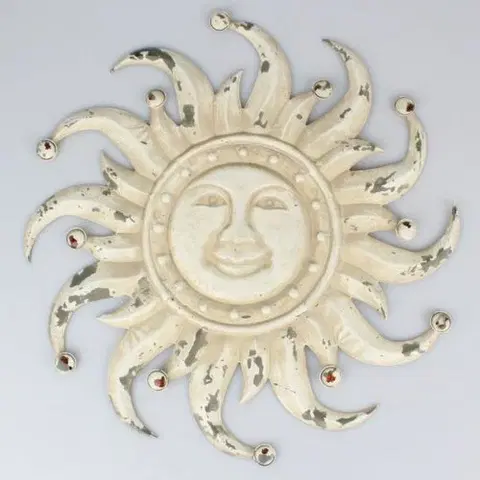 Kovová dekorácia na stenu Slnko, 50 x 50 x 3 cm