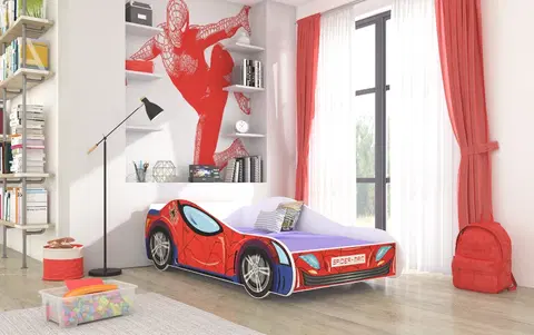 ArtAdrk Detská auto posteľ SPIDER Prevedenie: 70 x 140 cm