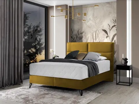 ArtElta Manželská posteľ SAFIRO Boxspring | 160 x 200 cm Farba: Nube 45