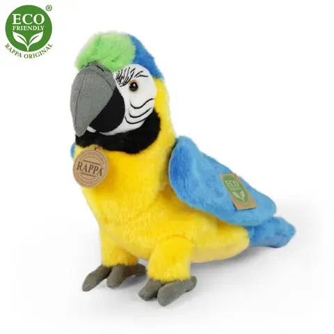 RAPPA - Plyšový papagáj modro žltý Ara ararauna 24 cm ECO-FRIENDLY