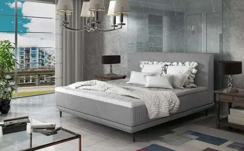 ArtElta Manželská posteľ ASTERIA | 180 x 200 cm Farba: Sivá / Jasmine 90