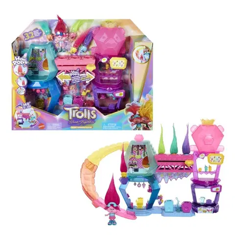 MATTEL - Trollittle Smoby krištálový klubík a malá bábika poppy herný set