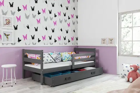 BMS Detská jednolôžková posteľ ERYK | sivá Farba: Sivá / sivá, Rozmer.: 190 x 80 cm