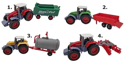 WIKY - Traktor kovový s návesom 14cm, Mix produktov