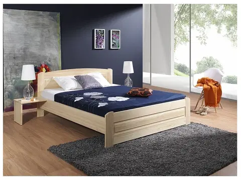 ArtBed Manželská posteľ BAZYL Farba: Morenie - Farba, Rozmer postele: 200 x 200