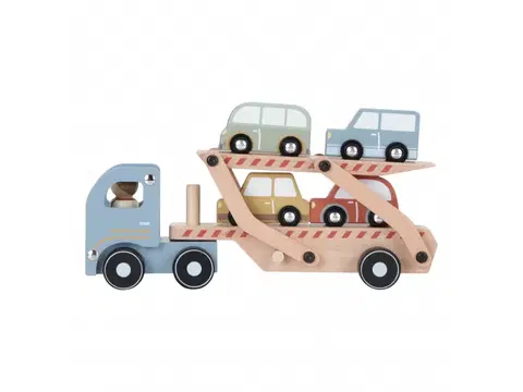 LITTLE DUTCH - Nákladiak s autíčkami drevený
