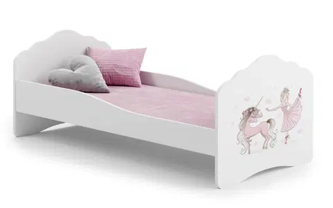 ArtAdrk Detská posteľ CASIMO Prevedenie: Balerína s jednorožcom