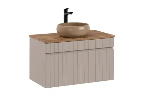 ArtCom Kúpeľňová skrinka s umývadlom a doskou ICONIC Cashmere DU80/1 | 80 cm