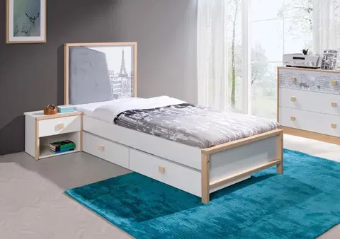 ArtBed Detská posteľ BENTO Prevedenie: B - 97 x 110 x 210 cm s úložným priestorom