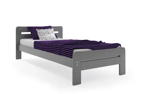 BMS Jednolôžková posteľ DALLAS 90 farba: Sivá