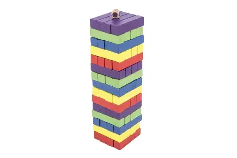 RAPPA - Hra veža drevená 60ks farebná