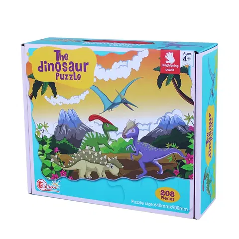 RAPPA - Puzzle dinosaury 208 ks, 90x64 cm