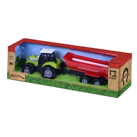RAPPA - Traktor so zvukom a svetlom s červenou vlečkou