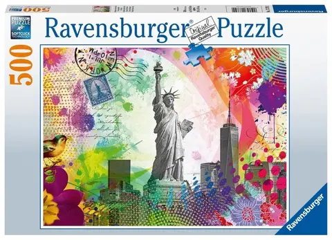 RAVENSBURGER - Pohľadnica z New Yorku 500 dielikov