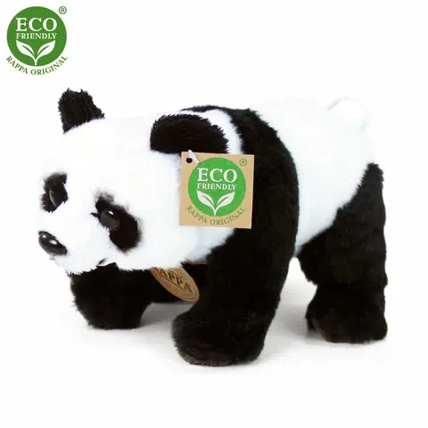RAPPA - Plyšová panda sediaci alebo stojaci 22 cm ECO-FRIENDLY