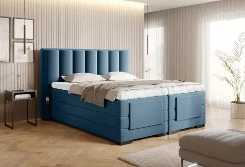 ArtElta Manželská posteľ VEROS Boxspring | elektrická polohovateľná 140 x 200 cm Farba: Savoi 38