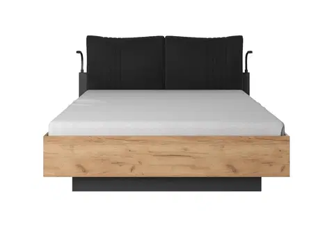 ArtLas Manželská posteľ CODE s úložným priestorom Prevedenie: Posteľ s roštom a LED osvetlením