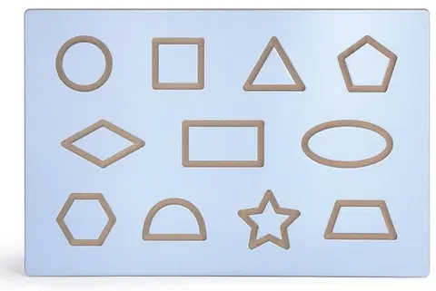 VIGA - Drevená tabuľa s tvarmi 60x40cm