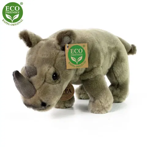 RAPPA - Plyšový nosorožec stojaci 23 cm ECO-FRIENDLY