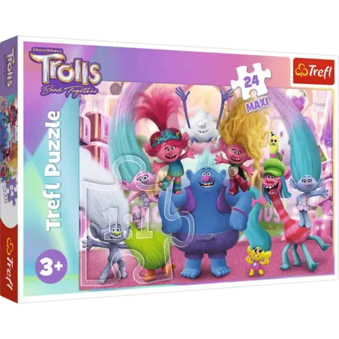 TREFL -  Puzzle 24 Maxi - Vo svete Trollov / Universal Trolls 3 (2023)