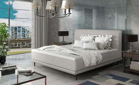 ArtElta Manželská posteľ ASTERIA | 180 x 200 cm Farba: Béžová / Orinoco 21