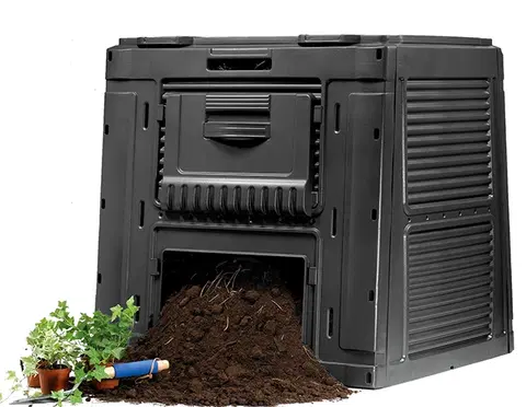 KETER Záhradný E-kompostér s podstavcom | antracit 470L