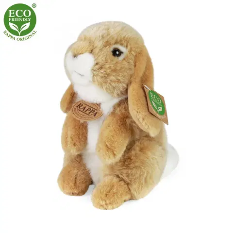 RAPPA - Plyšový králik béžový stojaci 18 cm ECO-FRIENDLY