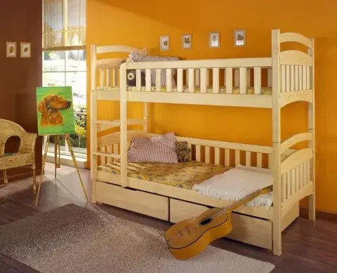 ArtBed Detská poschodová posteľ DOMINIK Prevedenie: Morenie - Akryl