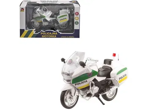 MADE - Policajná motorka, kovová, CZ, 18cm