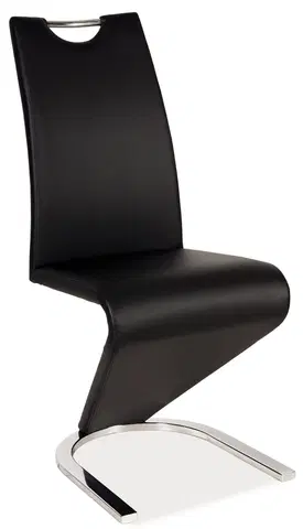 Signal Jedálenská stolička H-090 chróm / čierna Farba: Čierna