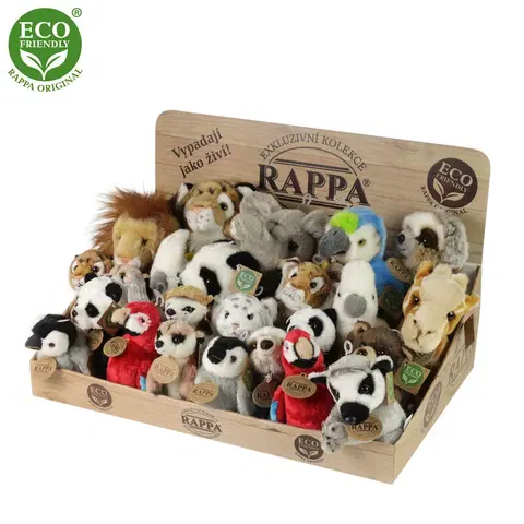 RAPPA - Displej exkluzívny plyš exotické zvieratá ECO-FRIENDLY