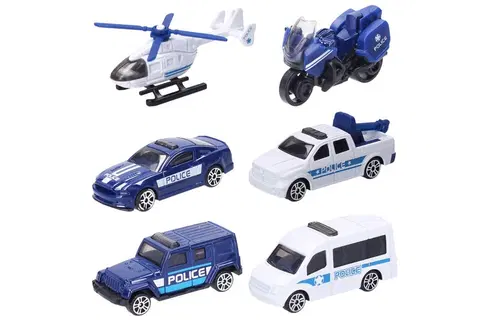 WIKY - Auto policajné jednotky kovové 7cm, Mix Produktov