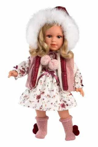 LLORENS - 54037 LUCIA - realistická bábika s mäkkým látkovým telom  - 40 cm